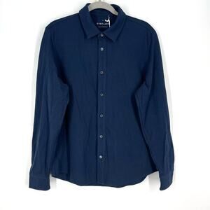 Everlane The Performance Button Down Shirt Navy Blue Men's Medium NWT